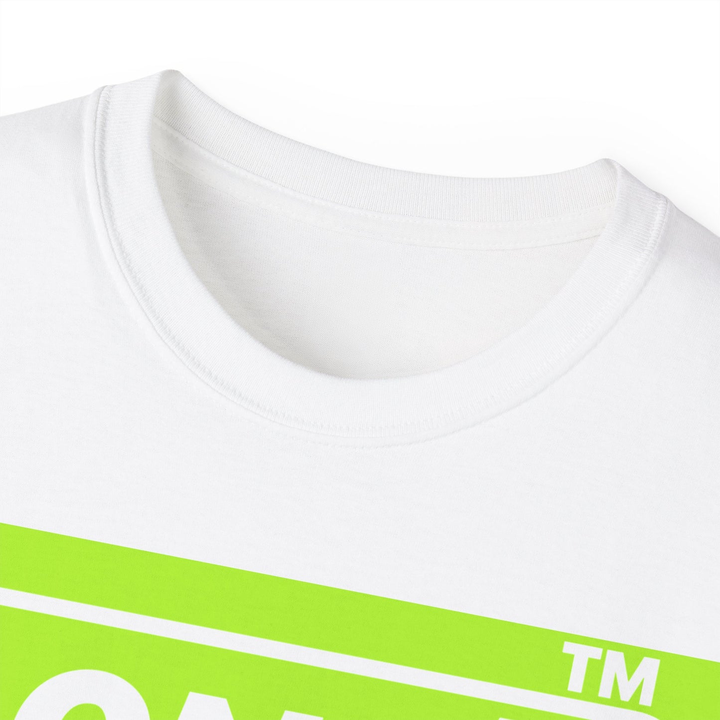 LongD® negative lime green Chicago Logo Cotton Tee