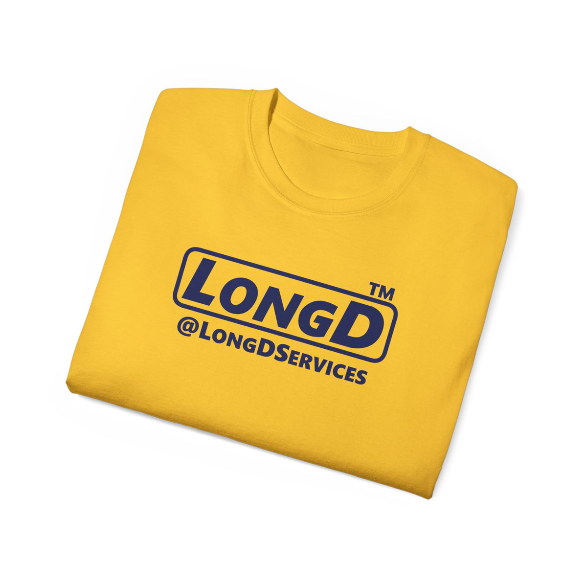 LongD Tag positive basic Navy (002060) logo cotton tee