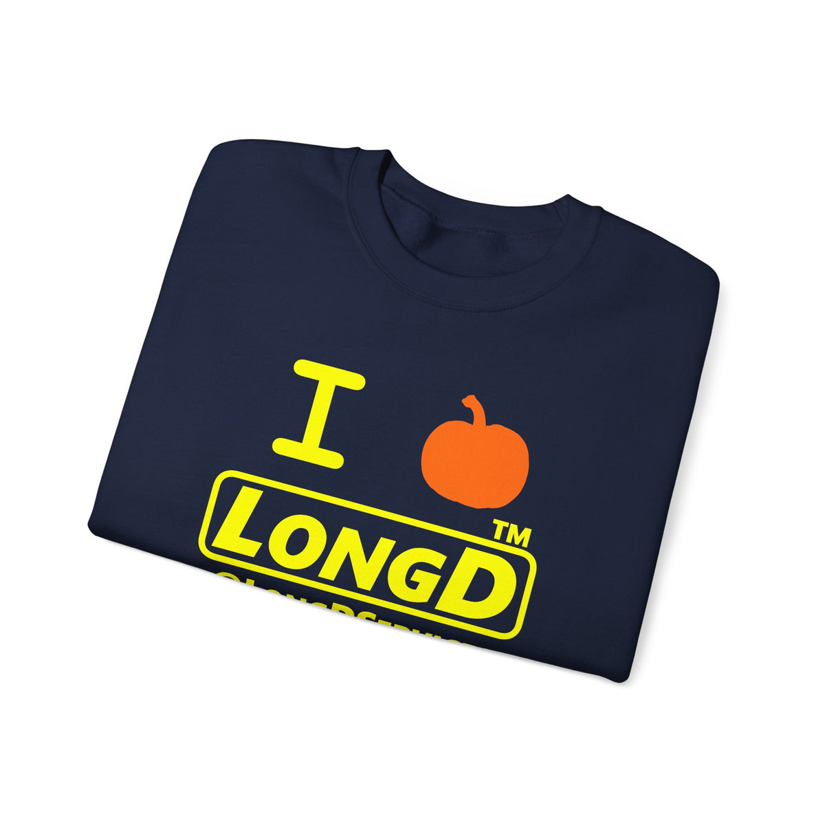 I pumpkin LongD Tag positive alternate basic Yellow (FFFF00) logo crewneck sweatshirt