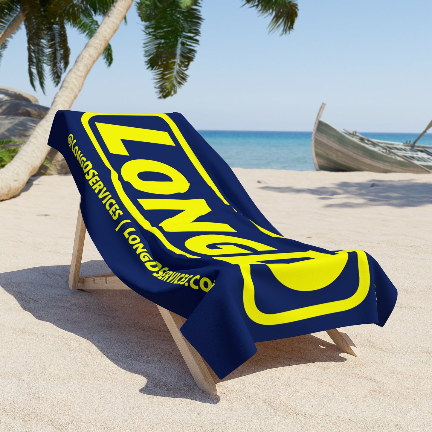 LongD Reverse Logo Beach Towel