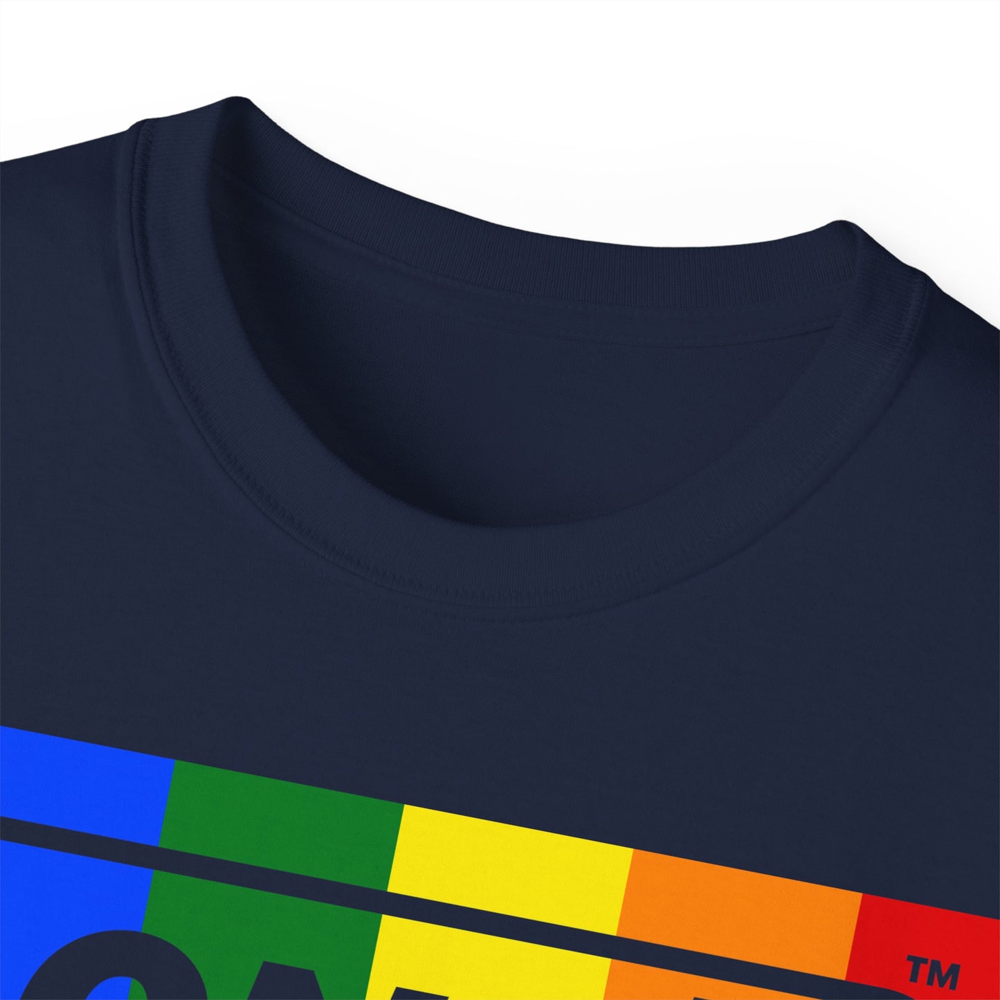 LongD® Logo Cotton Tee Pride rainbow negative text