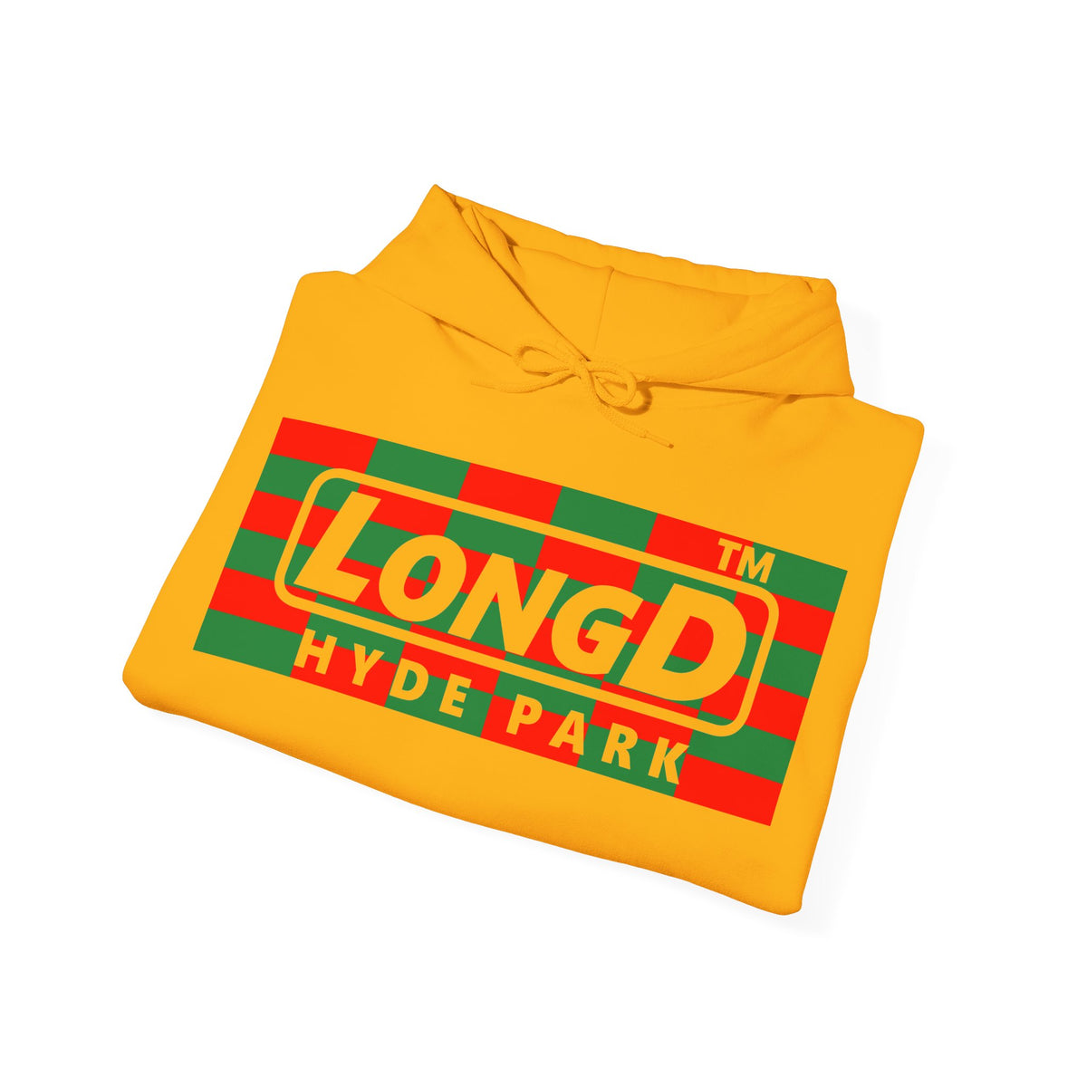 LongD Hyde Park negative tiled logo (Xmas colors) hoodie