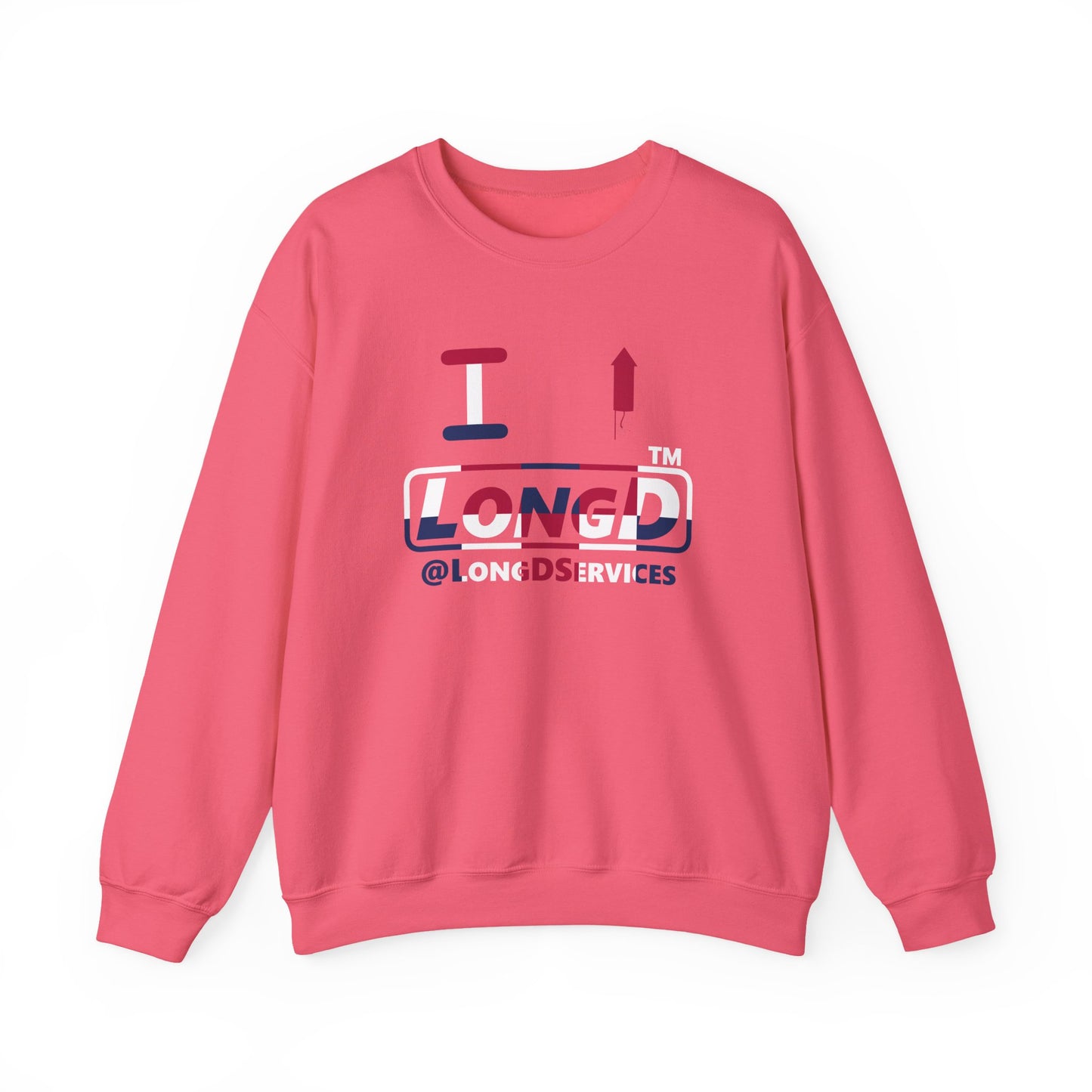 I firecracker LongD positive 2x5 tag logo crewneck sweatshirt