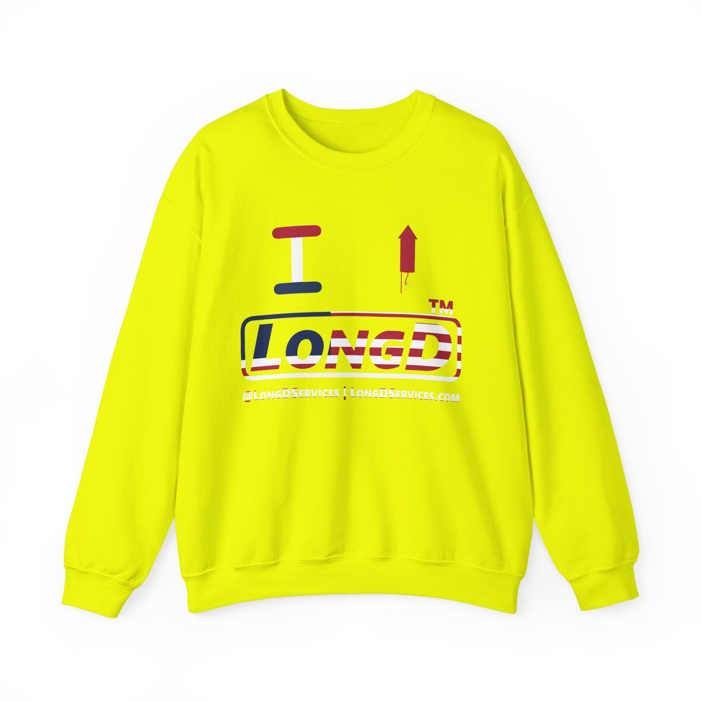 I firecracker LongD positive flag Chicago logo crewneck sweatshirt