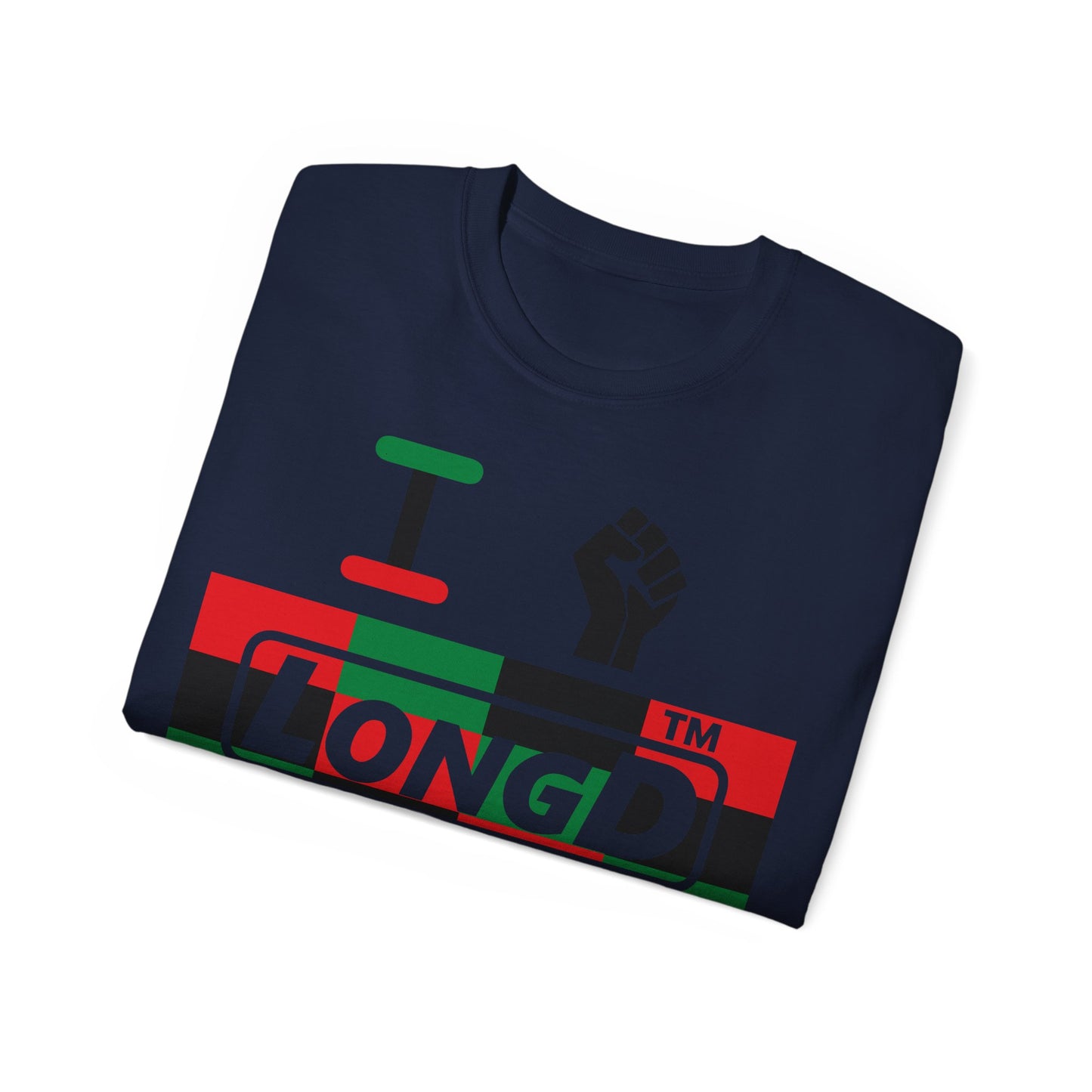 I fist LongD negative 3x4 Hyde Park logo cotton tee