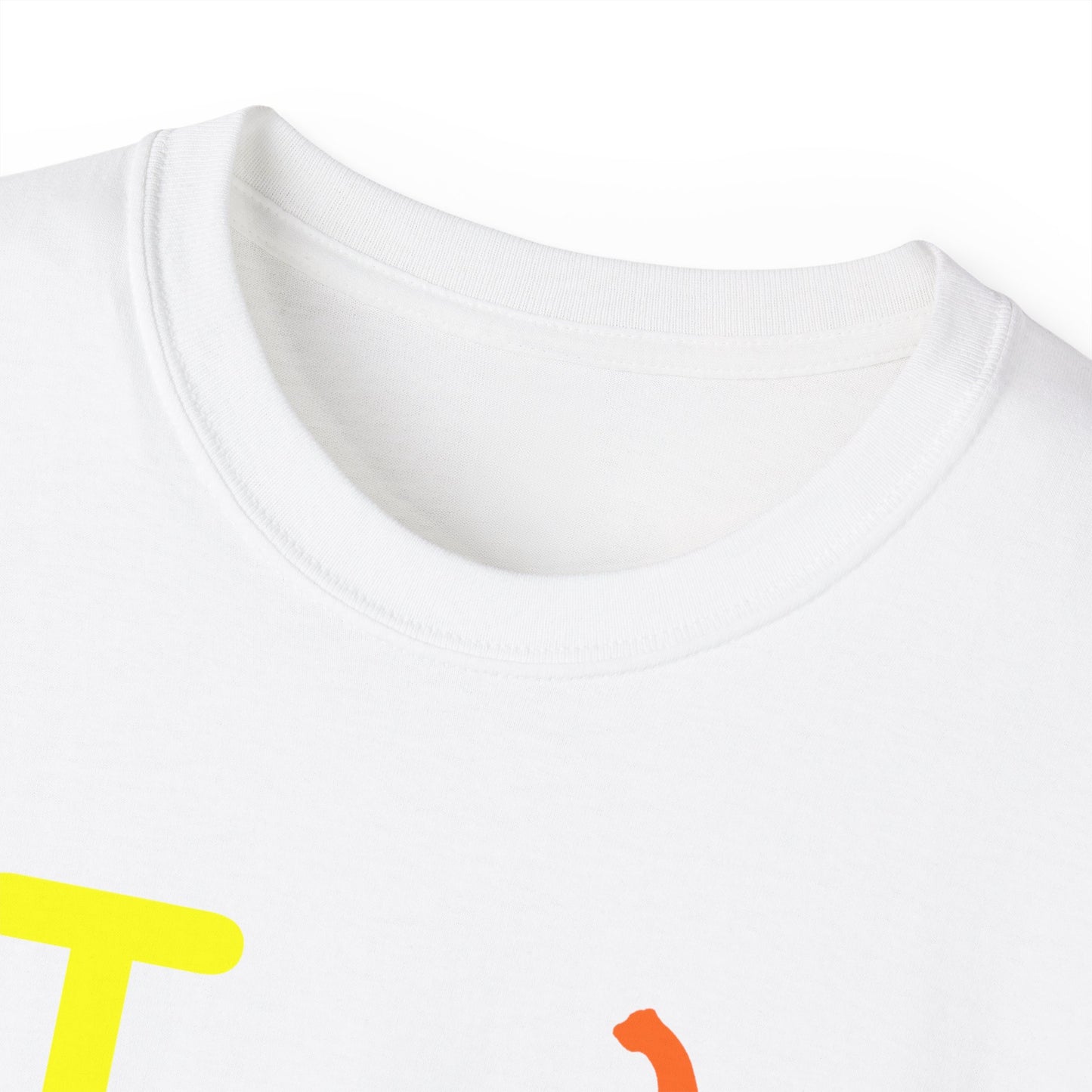 I Pumpkin LongD® Logo Cotton Tee positive yellow basic tag logo