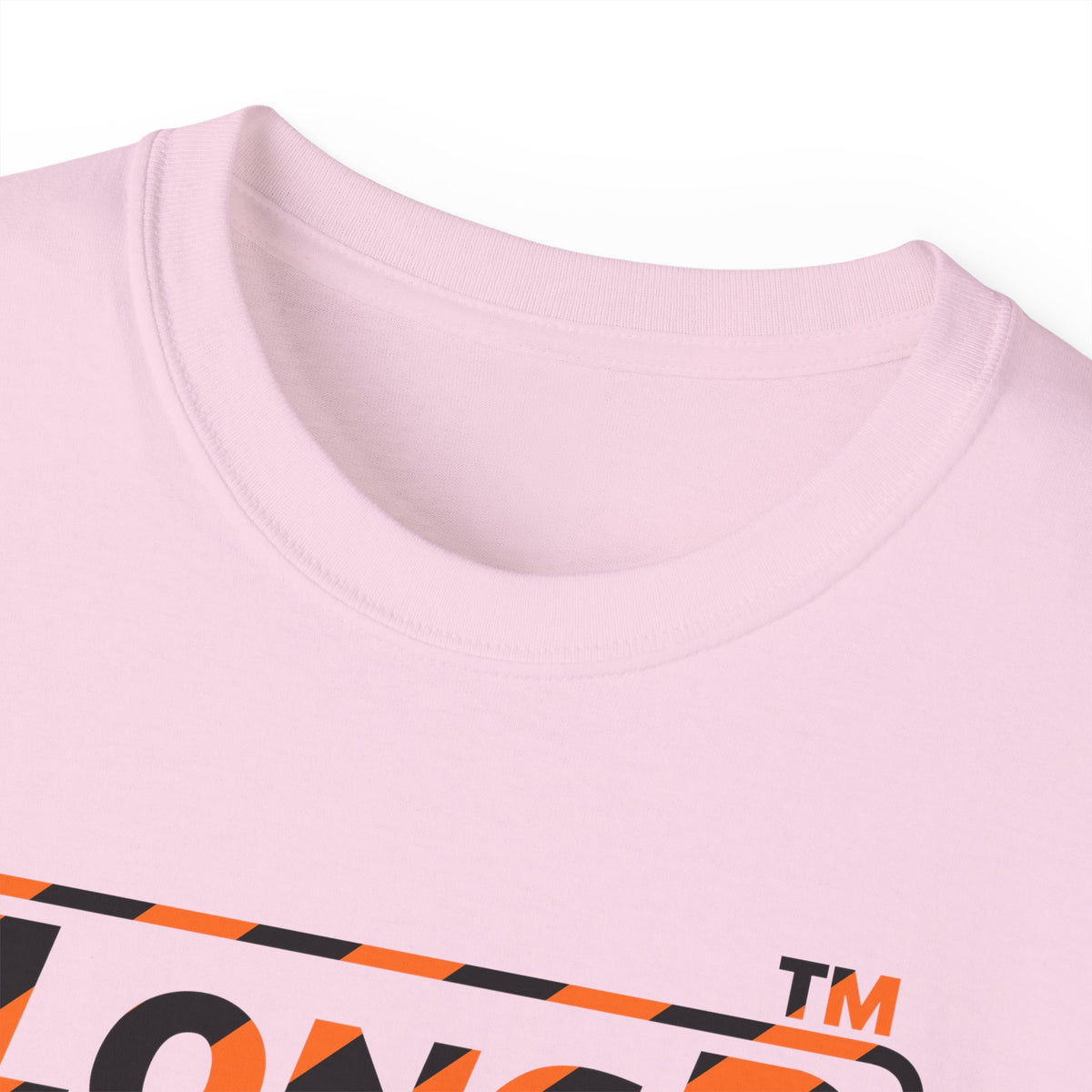 LongD Chicago positive 12-striped 4-print logo (Halloween colors) cotton tee
