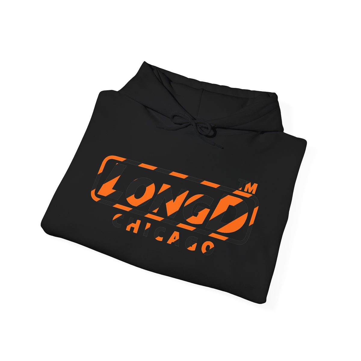 LongD Chicago positive 12-striped 4-print logo (Halloween colors) hoodie