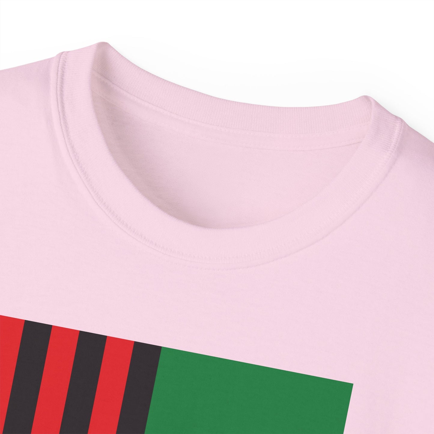 LongD® Logo Cotton Tee Juneteenth vertical African-American flag negative text