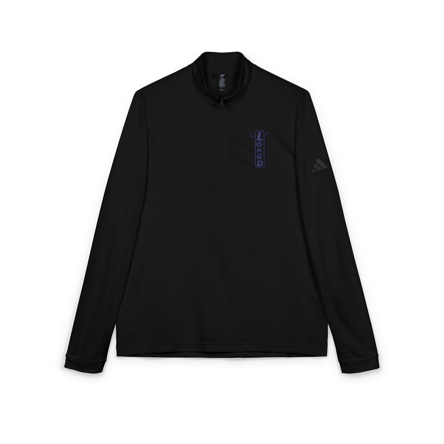 Embroidered adidas® Quarter-Zip pullover official basic logo upright