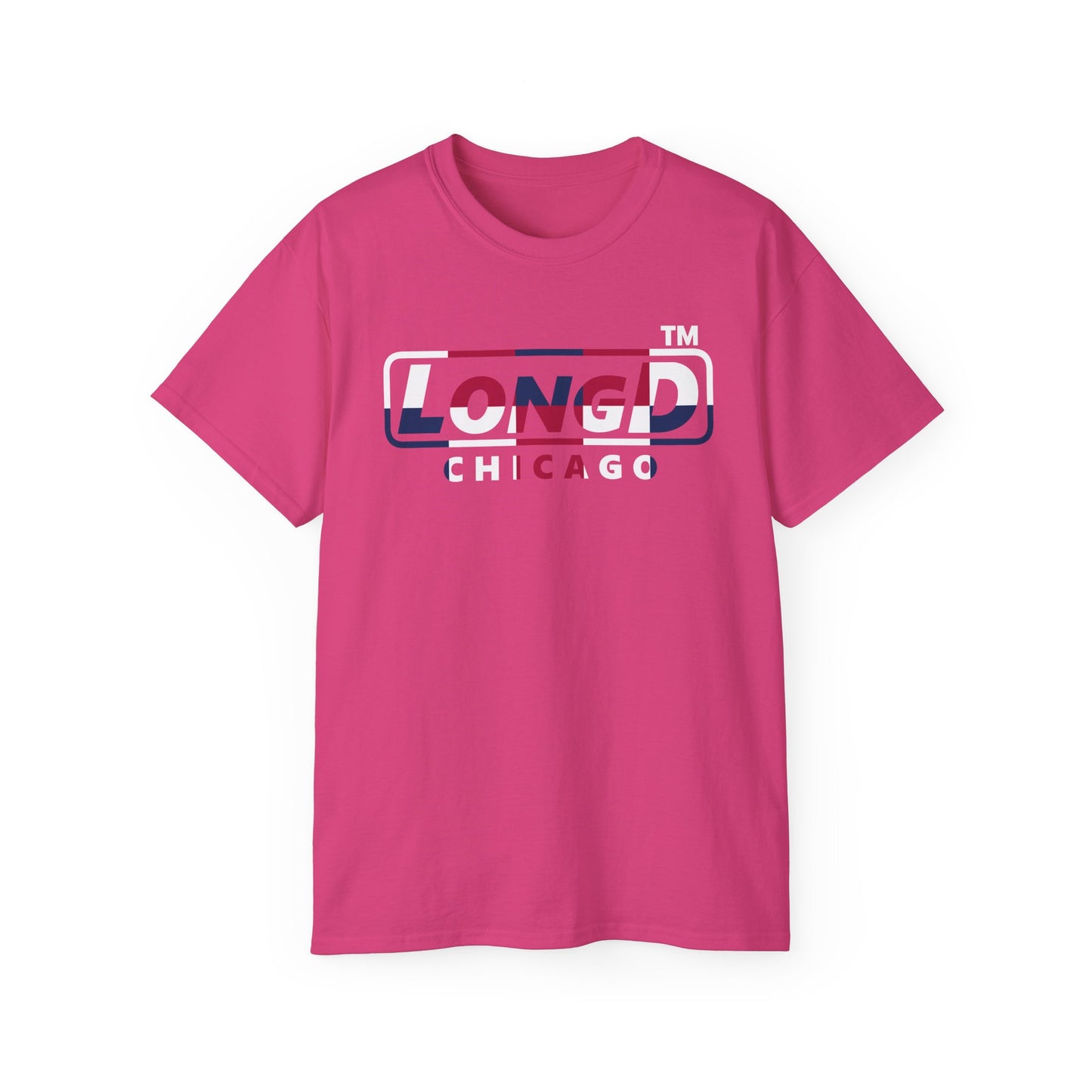 LongD positive 2x5 Chicago logo cotton tee (patriotic colors)