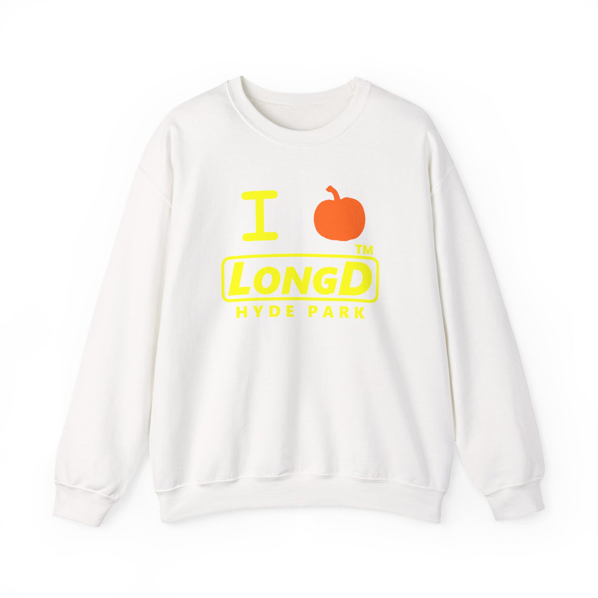 I pumpkin LongD Hyde Park positive alternate basic Yellow (FFFF00) logo crewneck sweatshirt