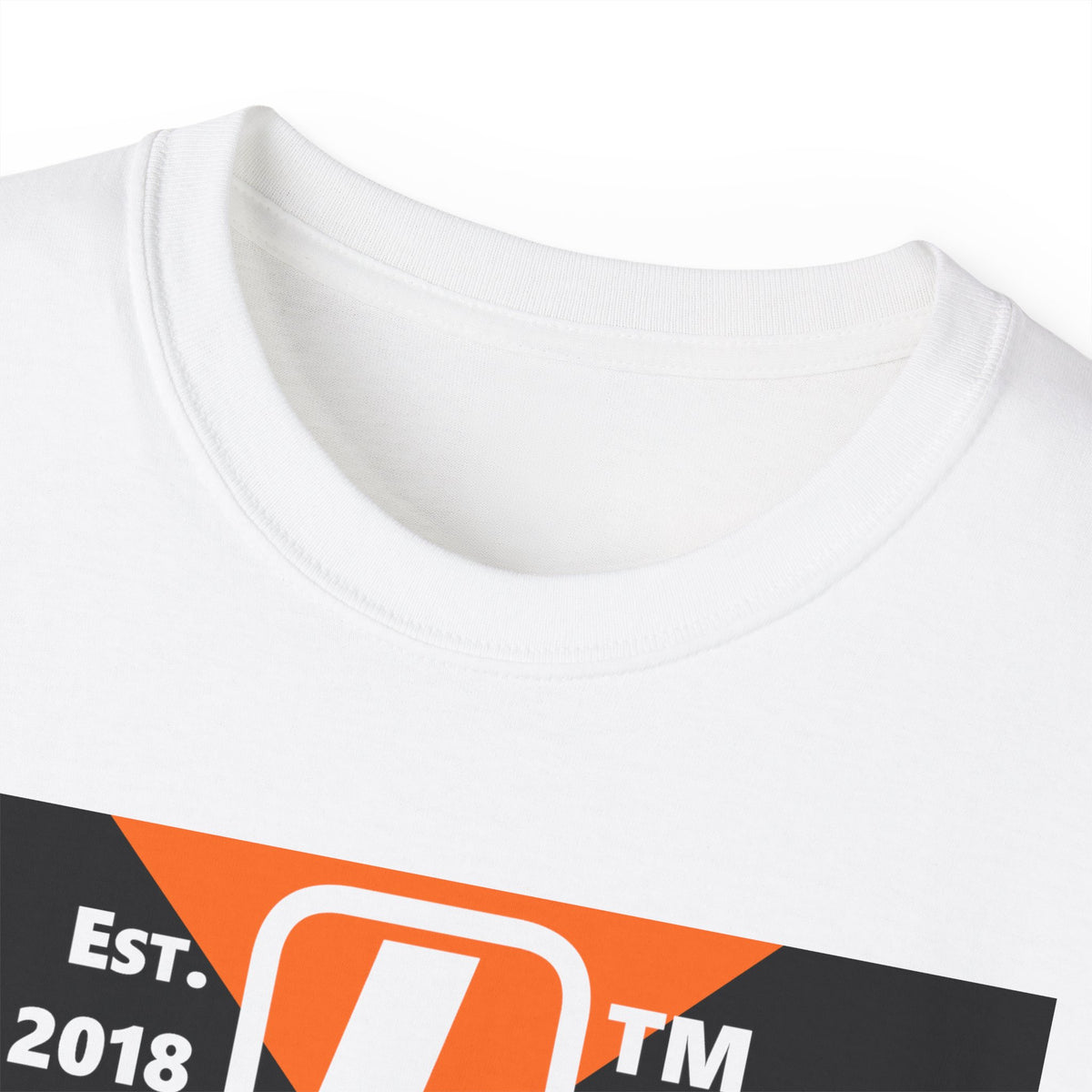 LongD Hyde Park negative upright mixed argyle logo (Halloween colors) cotton tee