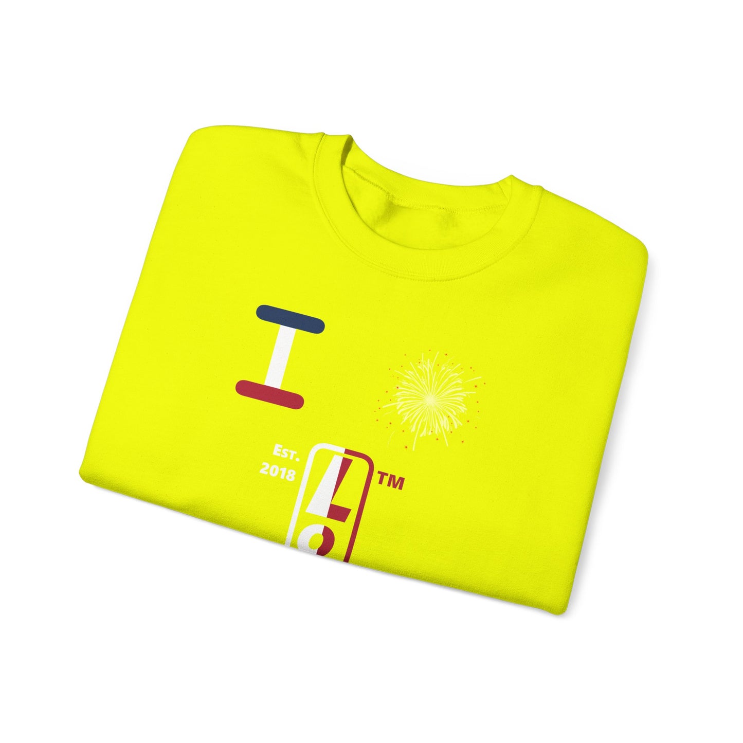 I Burst LongD positive quarters Hyde Park upright logo crewneck sweatshirt