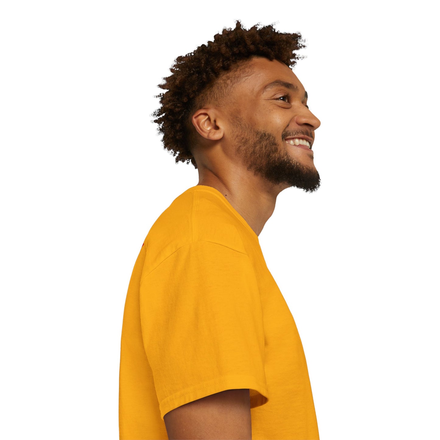 LongD positive horizontal 6-striped Chicago logo single-breasted front-back cotton tee (Juneteenth colors)