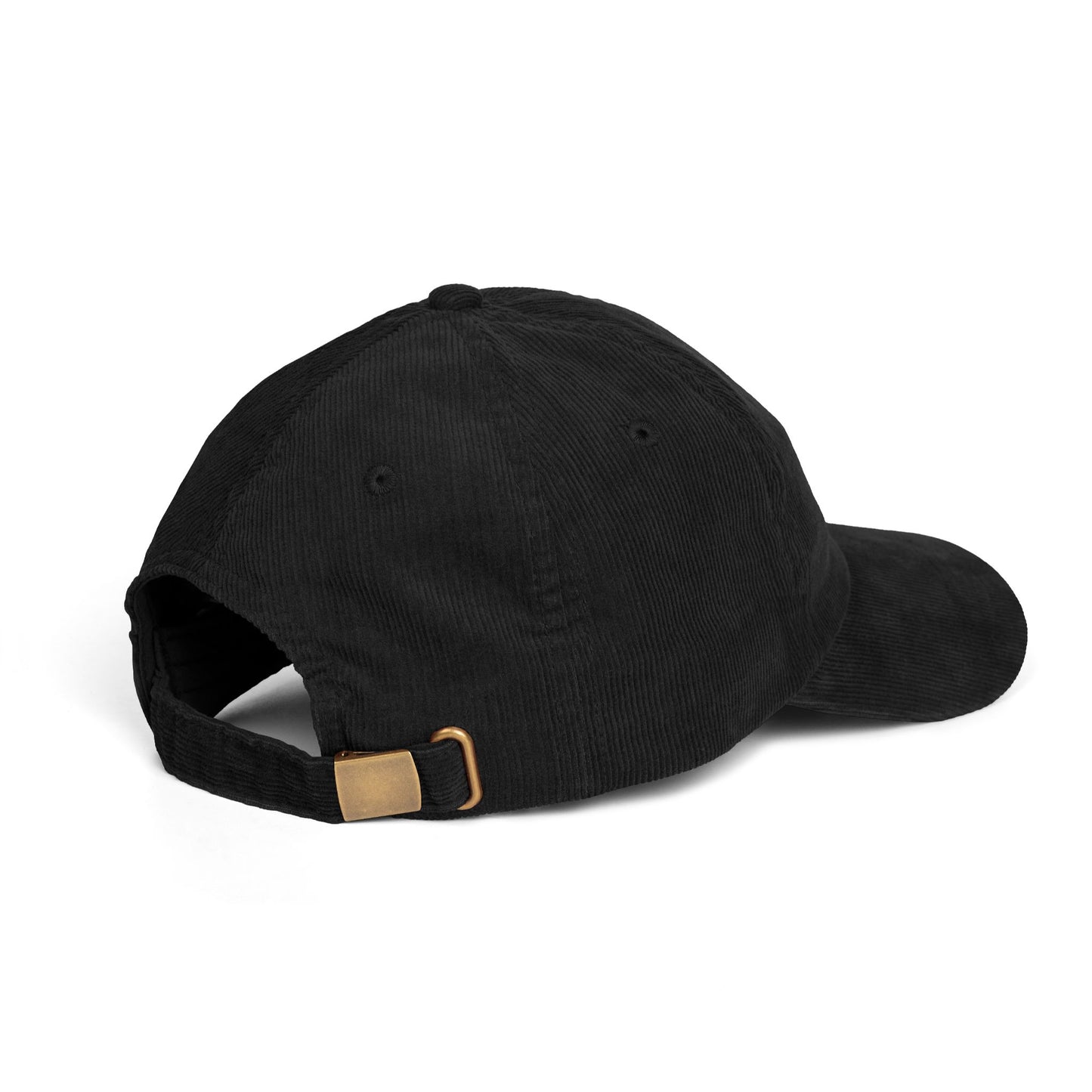 Embroidered Corduroy Cap reverse logo upright