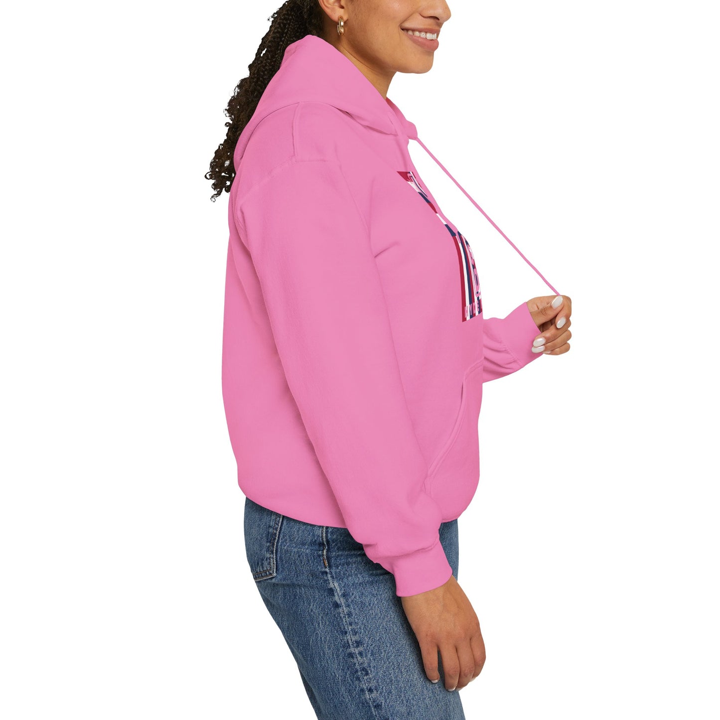 LongD® negative windmill upright Hyde Park logo hoodie (Patriotic colors)
