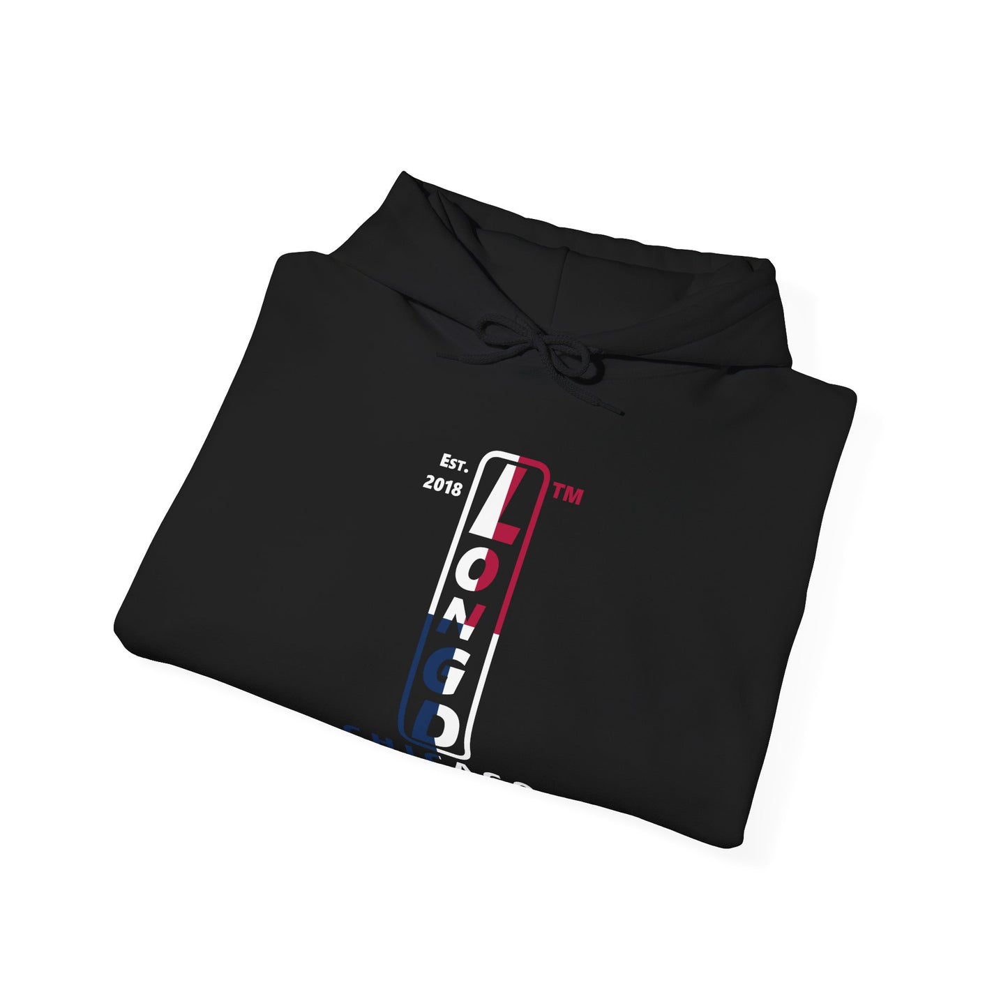 LongD® positive quarters upright Chicago logo hoodie