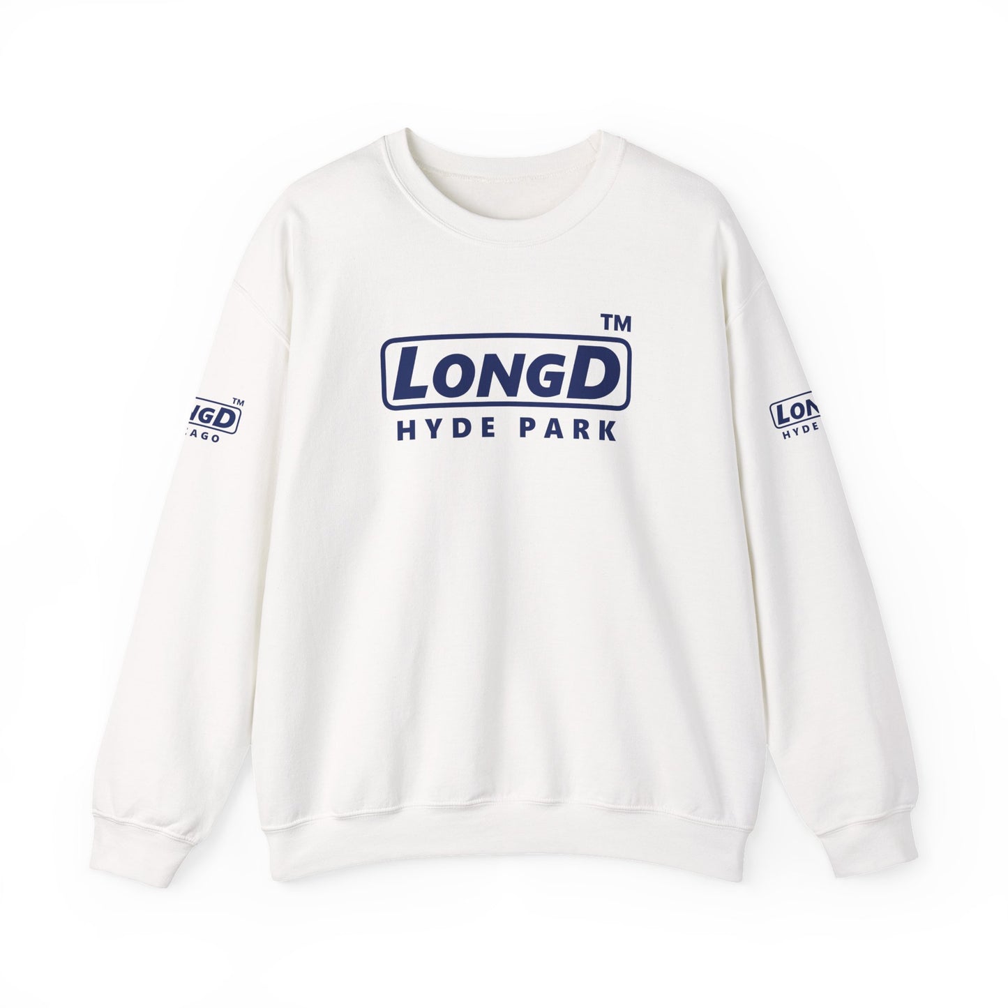 LongD official 4-print Hyde Park logo crewneck sweatshirt