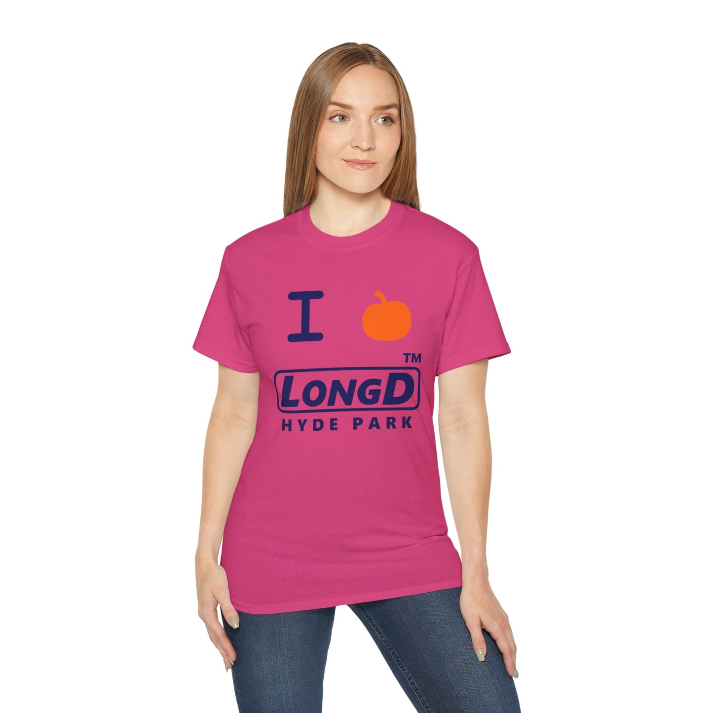 I Pumpkin LongD® Logo Cotton Tee positive blue basic Hyde Park logo