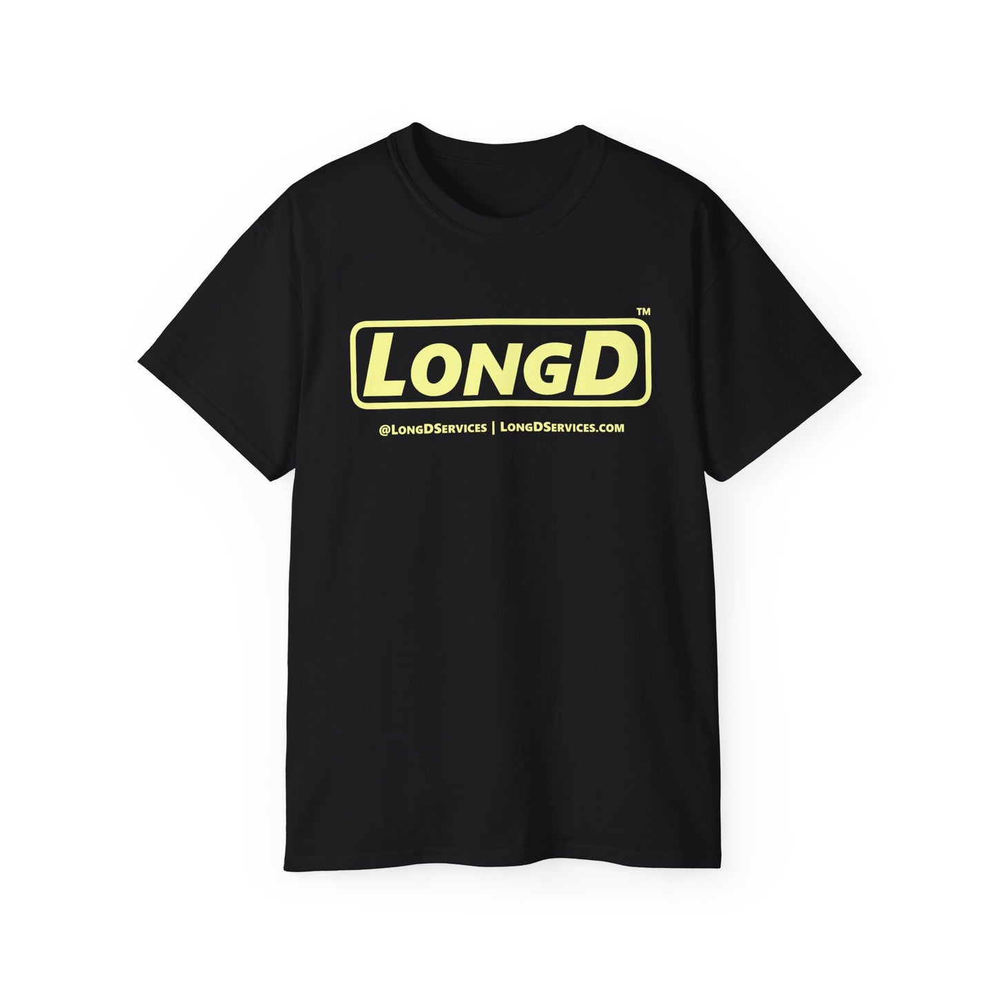 LongD® Logo Cotton Tee (Easter pastel yellow positive text)