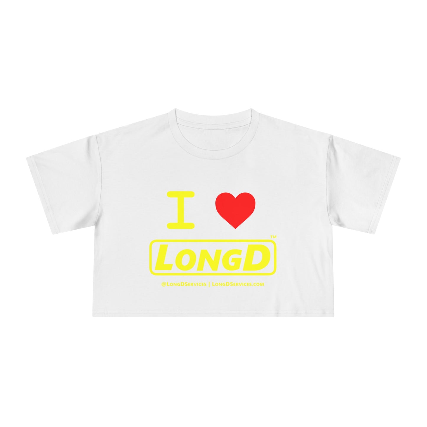 I Luv LongD Logo Women's Crop Tee (reverse)