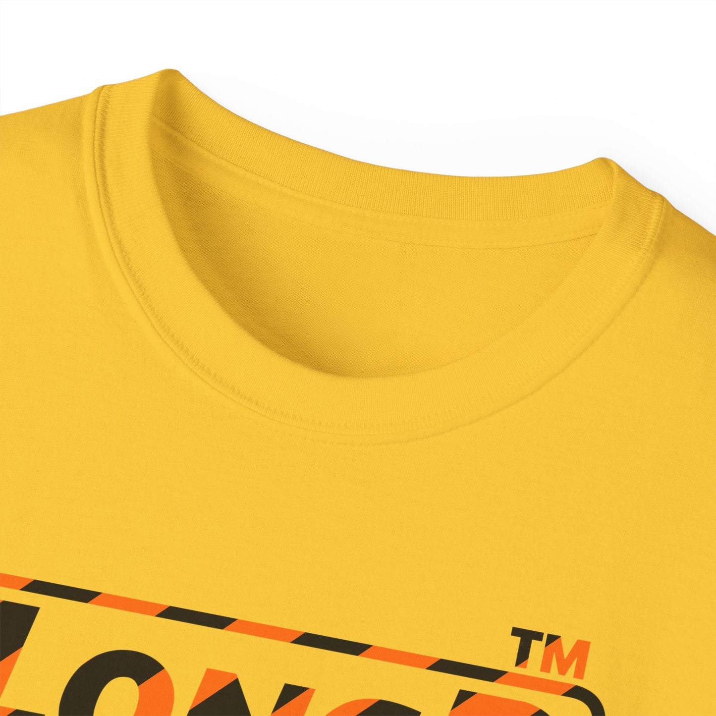 LongD Chicago positive 12-striped 4-print logo (Halloween colors) cotton tee