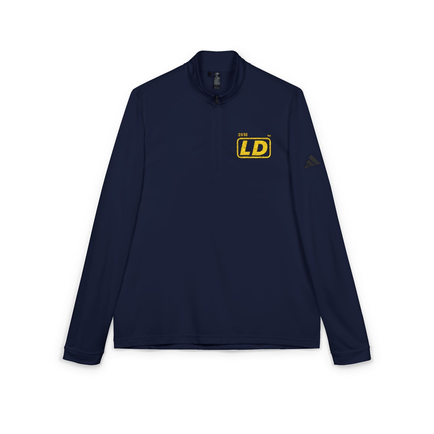 Embroidered adidas® Quarter-Zip pullover official reverse basic logo initials
