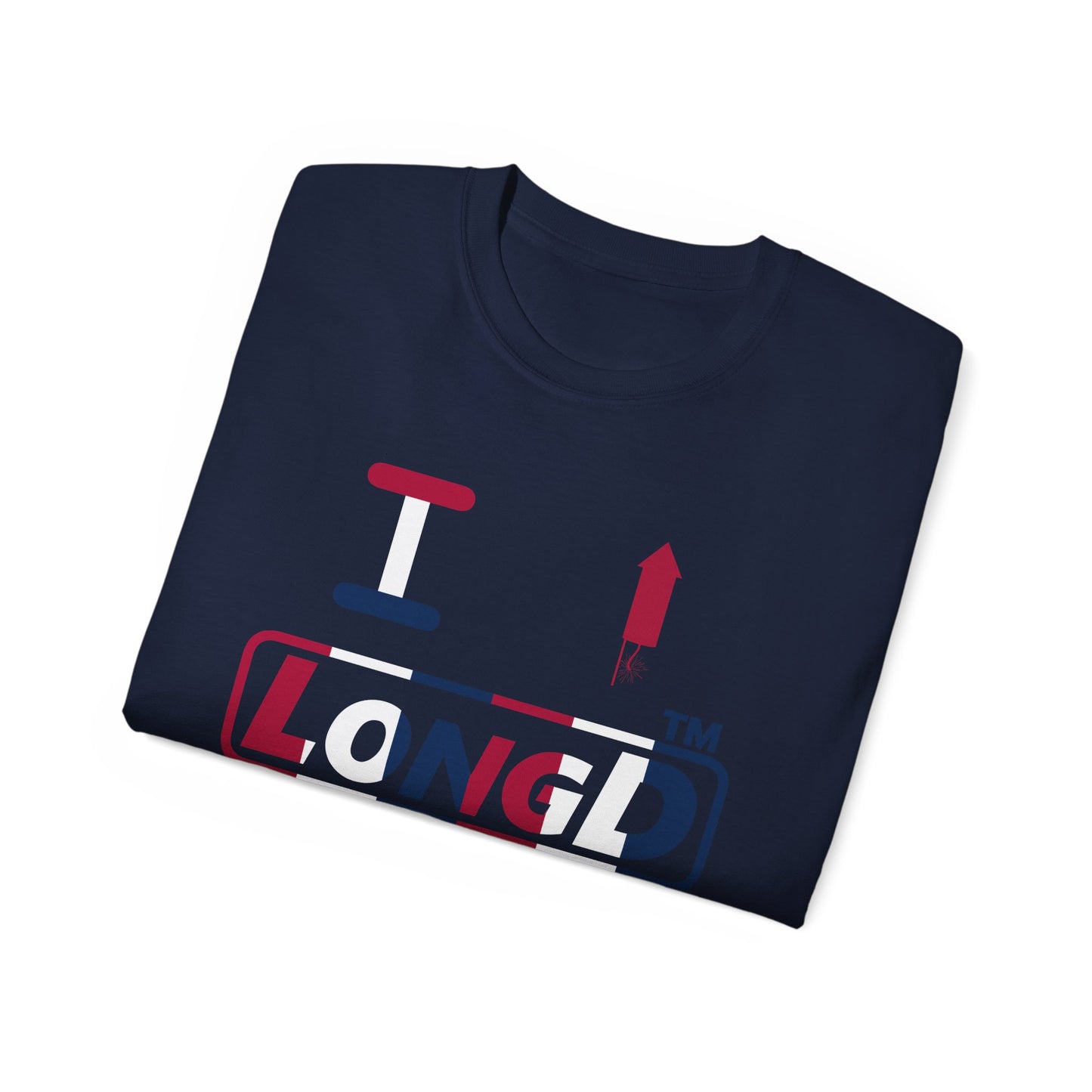 I firecracker LongD positive vertical 6-striped Chicago logo cotton tee