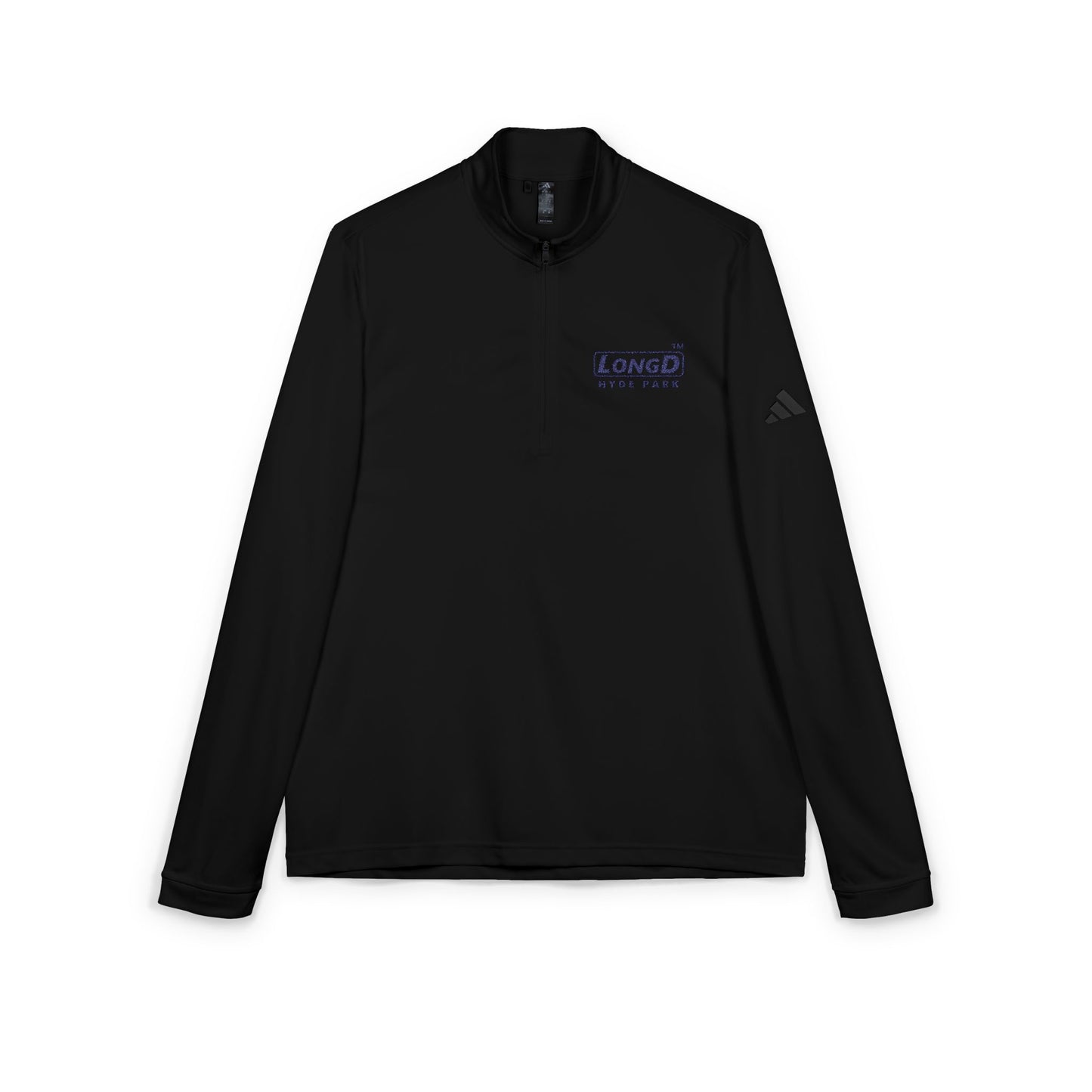 Embroidered adidas® Quarter-Zip Pullover official basic Hyde Park logo
