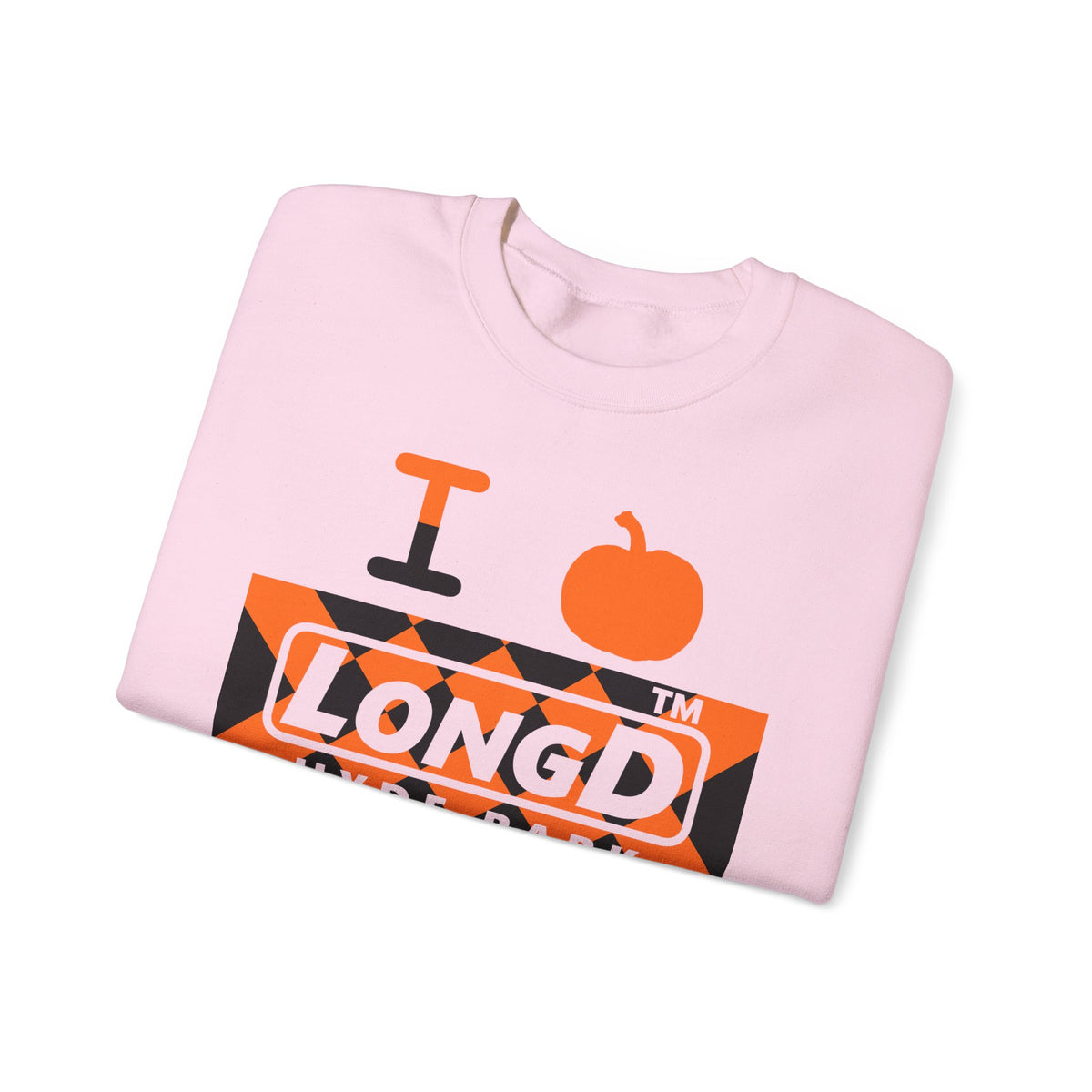 I pumpkin LongD Hyde Park negative stylized argyle 4-print logo crewneck sweatshirt