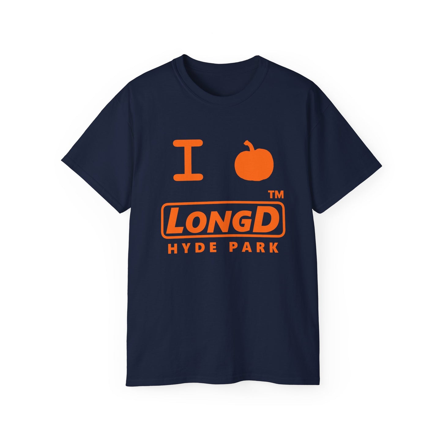 I Pumpkin LongD® Logo Cotton Tee positive orange basic Hyde Park logo