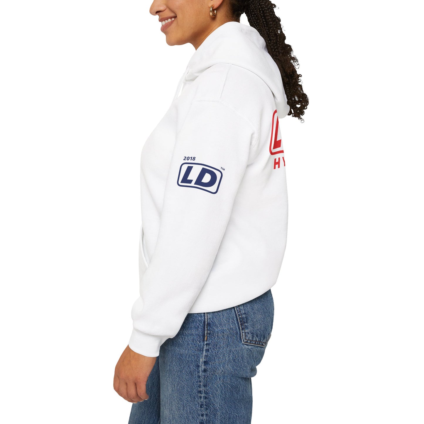 I fist LongD® basic official 4-print single-breasted Hyde Park logo Hoodie (Juneteenth colors)