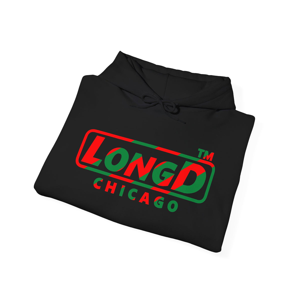 LongD Chicago positive pixel-weighted 6-striped logo (Xmas colors) hoodie