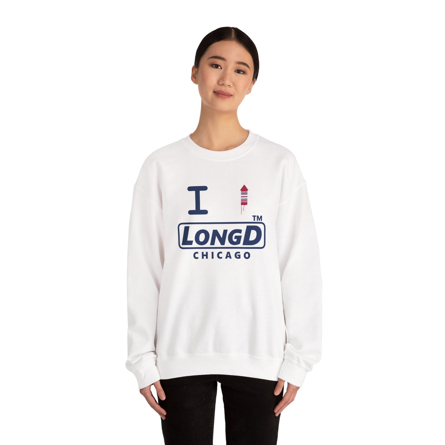 I firecracker LongD official basic Chicago logo crewneck sweatshirt