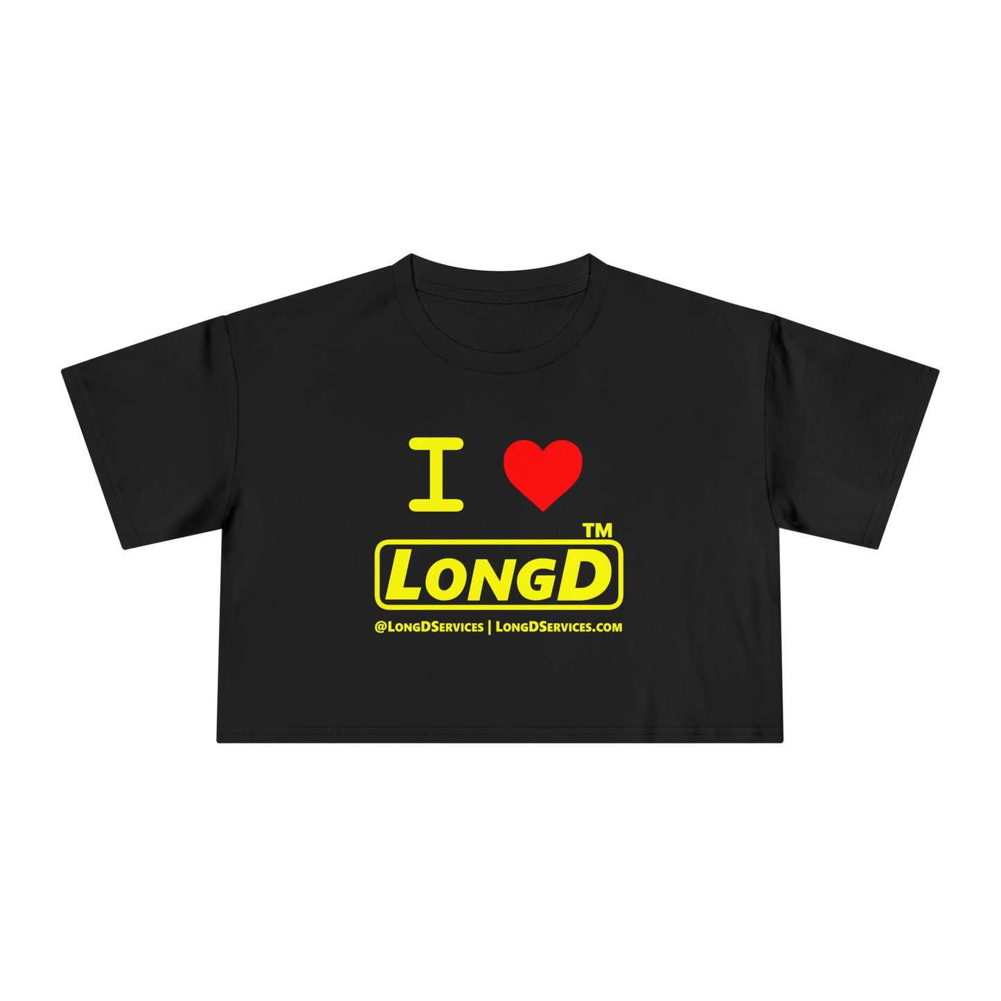 I Luv LongD Tag-domain positive alternate basic logo crop tee