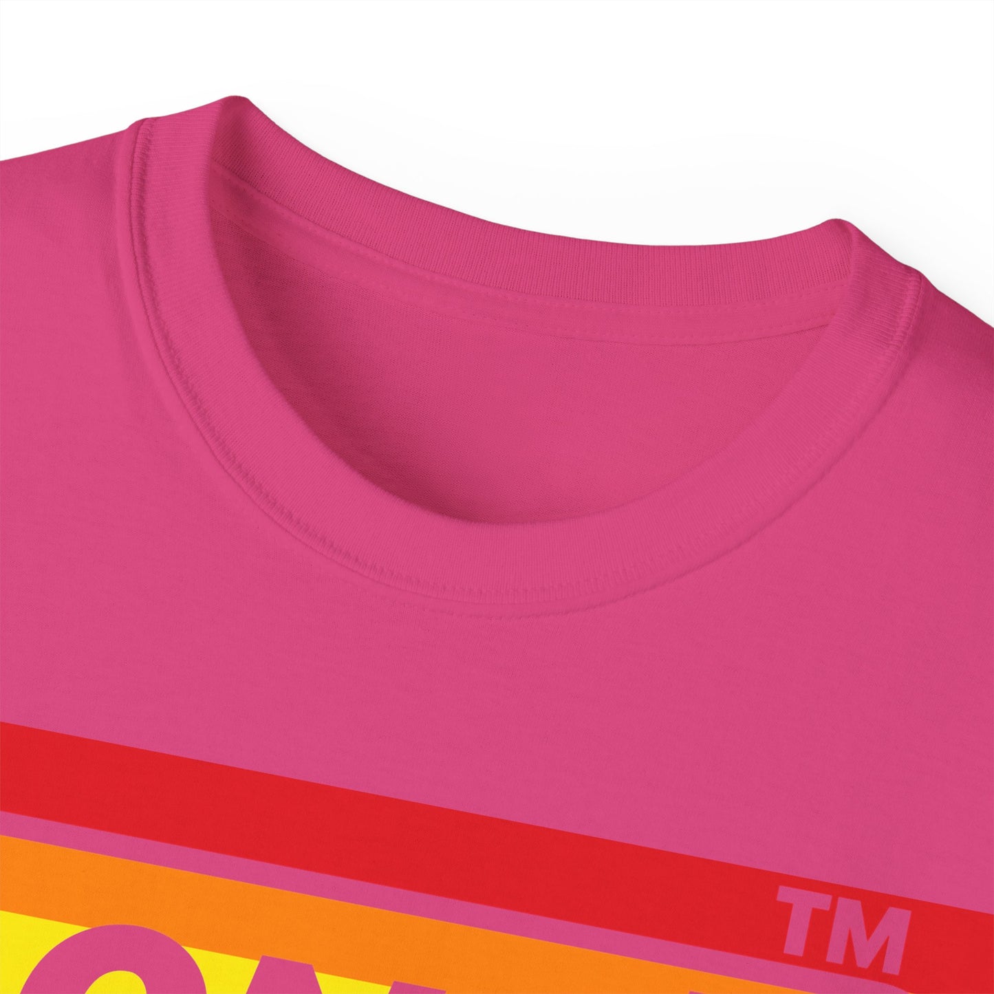 LongD negative horizontal striped Hyde Park logo cotton tee (Pride colors)