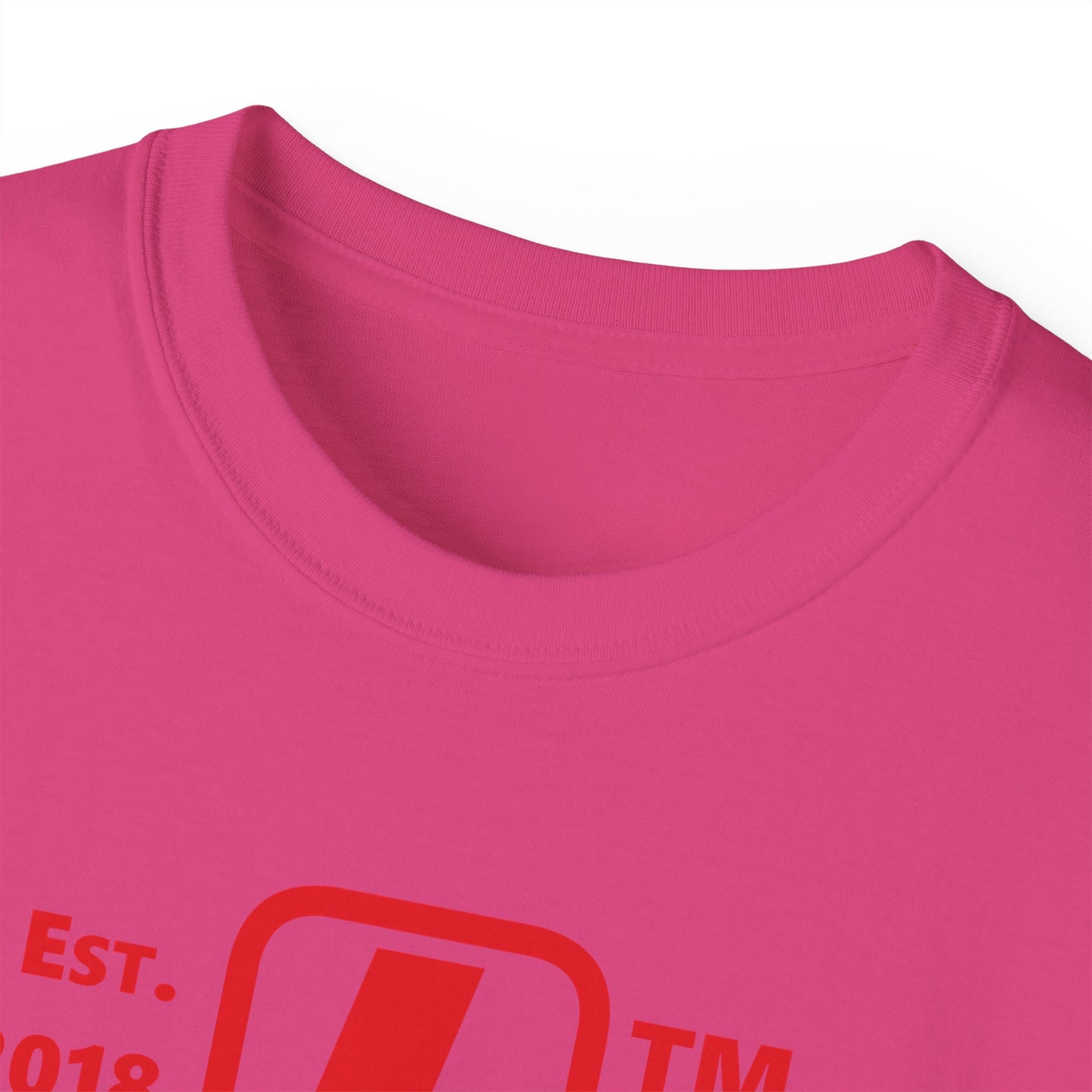 LongD Cotton Tee positive horizontal striped Hyde Park upright logo (Pride colors)