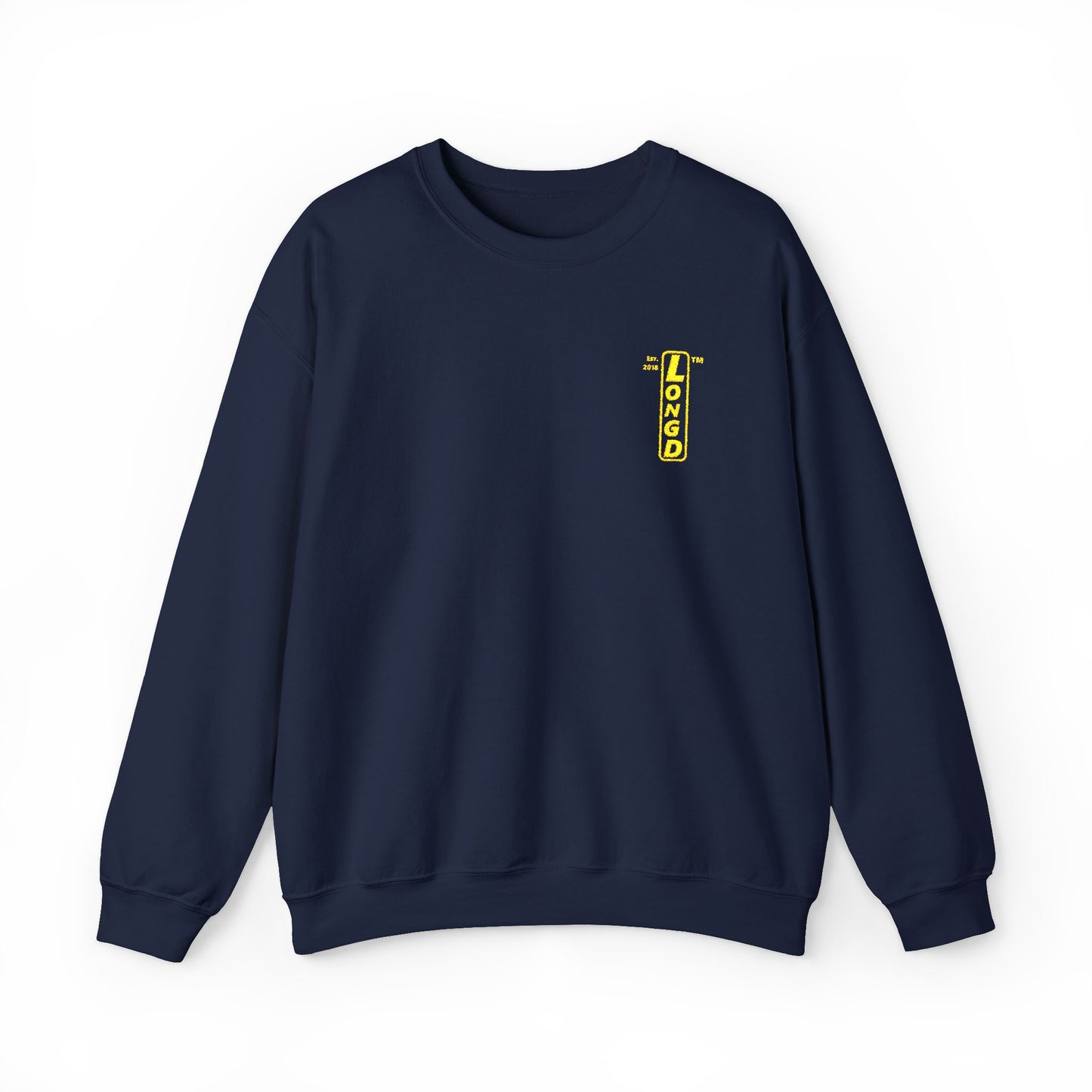 Embroidered Unisex Heavy Blend™ Crewneck Sweatshirt reverse basic logo upright