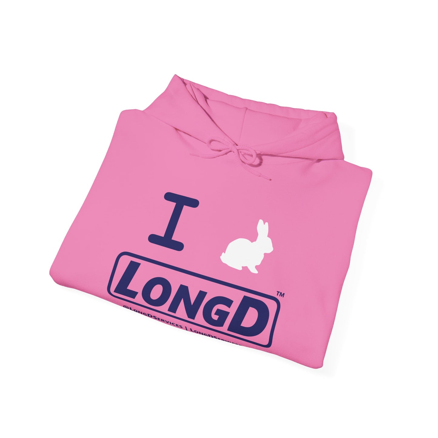 I Bunny LongD® Official Logo Hoodie (White Easter Bunny)