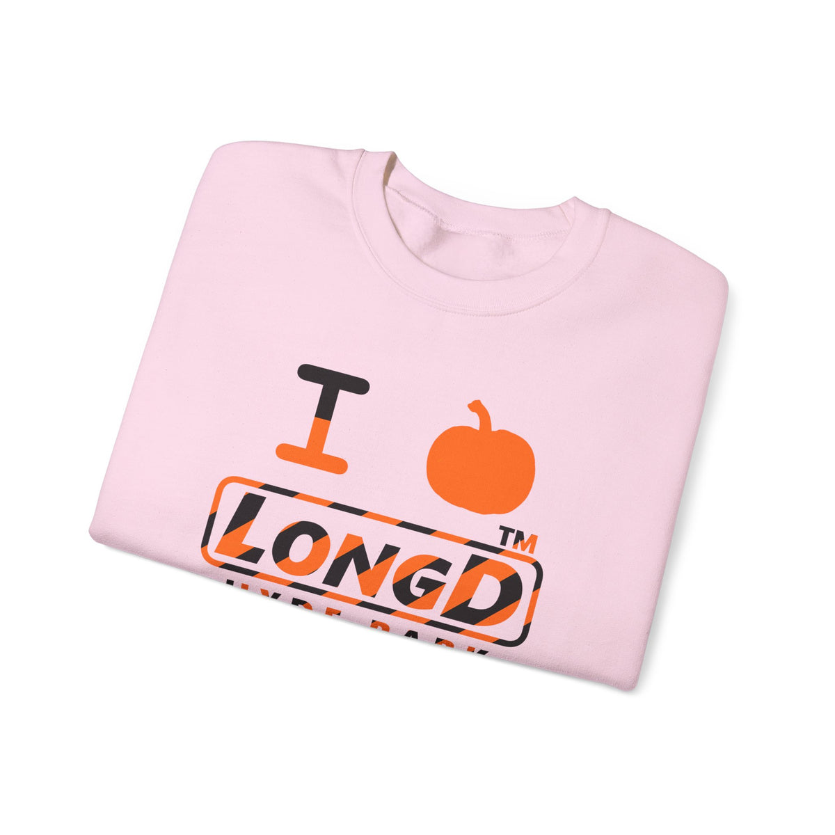I pumpkin LongD Hyde Park positive 12-striped logo crewneck sweatshirt