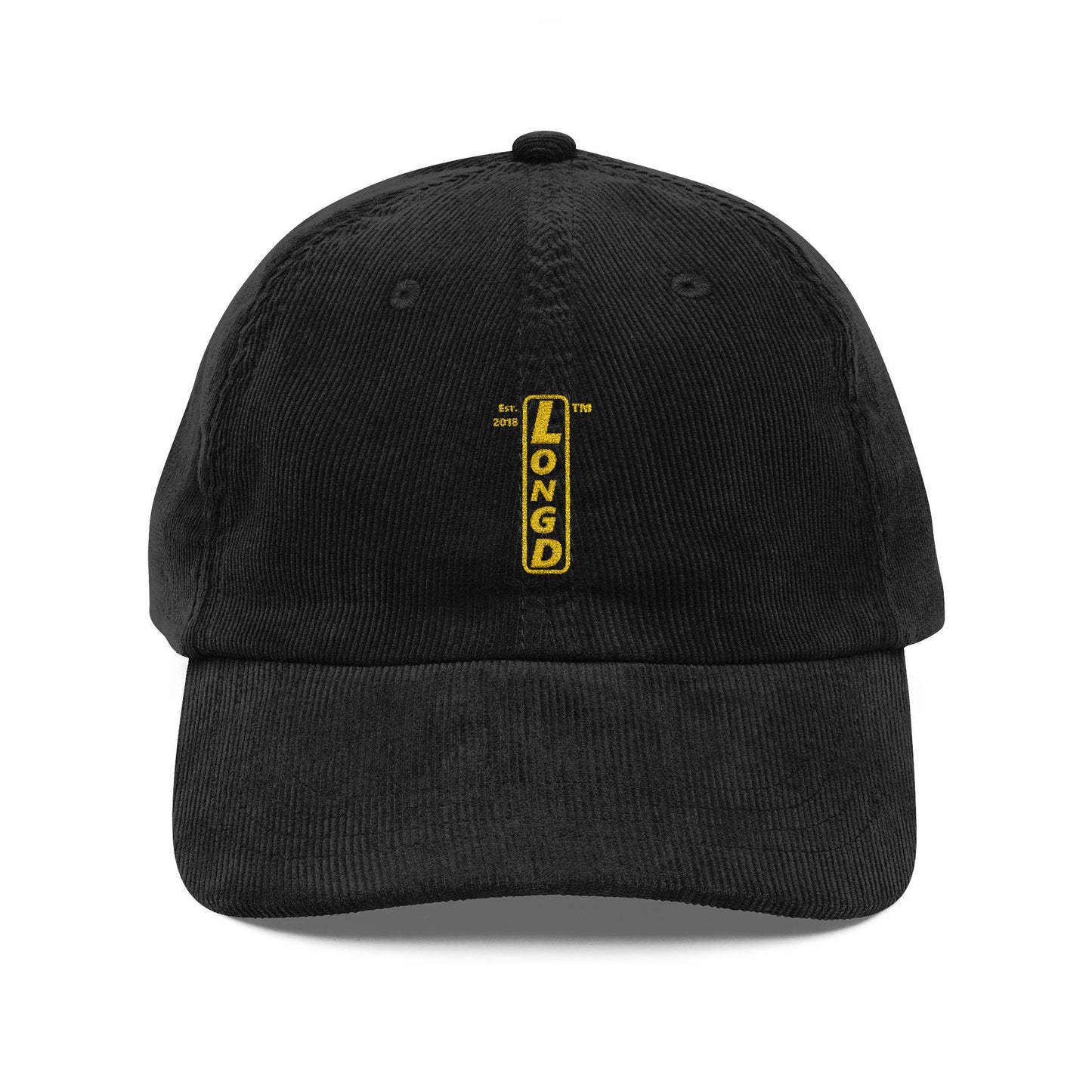 Embroidered Corduroy Cap reverse basic logo upright