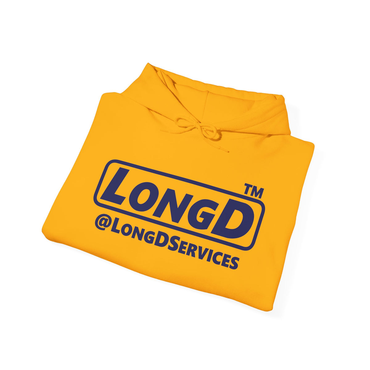 LongD Tag positive basic Navy (002060) logo hoodie