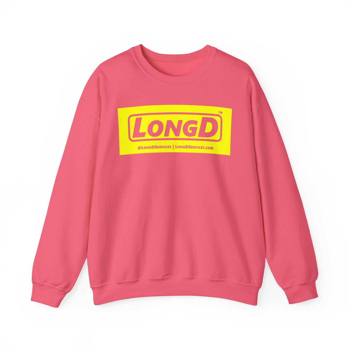 LongD negative reverse original logo crewneck sweatshirt