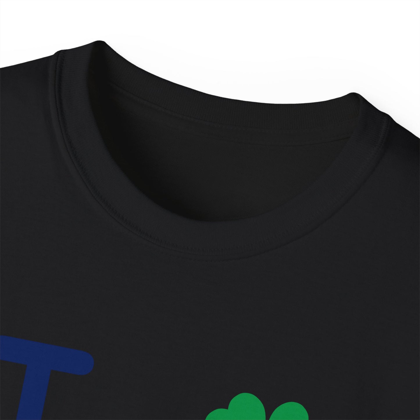I Clover LongD® Logo Cotton Tee (St. Patrick's Day -Navy with 4-leaf clover)