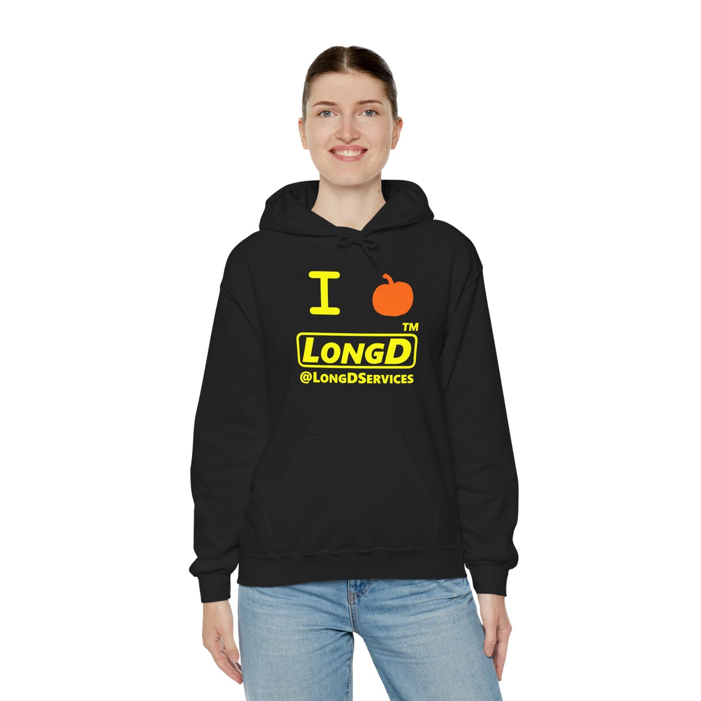 I Pumpkin LongD® Logo Hoodie yellow basic tag logo