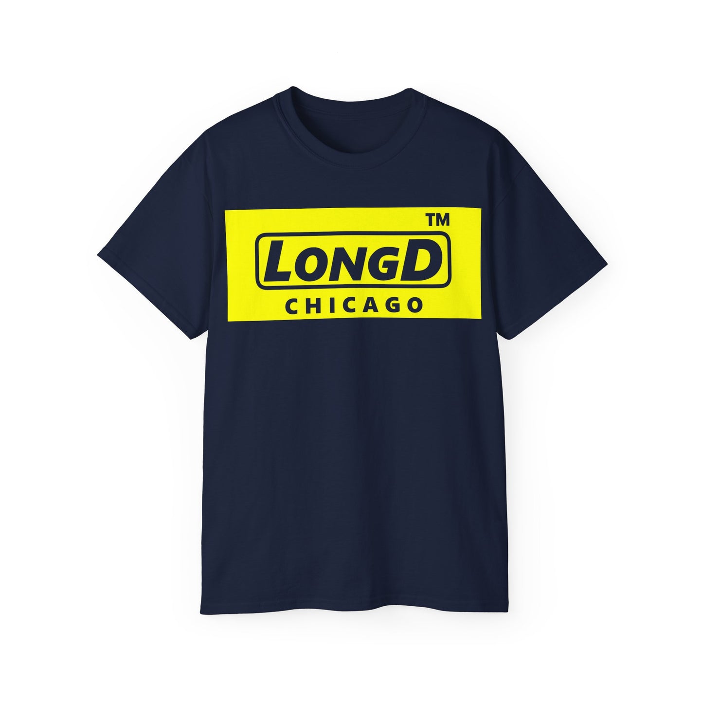 LongD® Logo Cotton Tee negative reverse basic Chicago logo