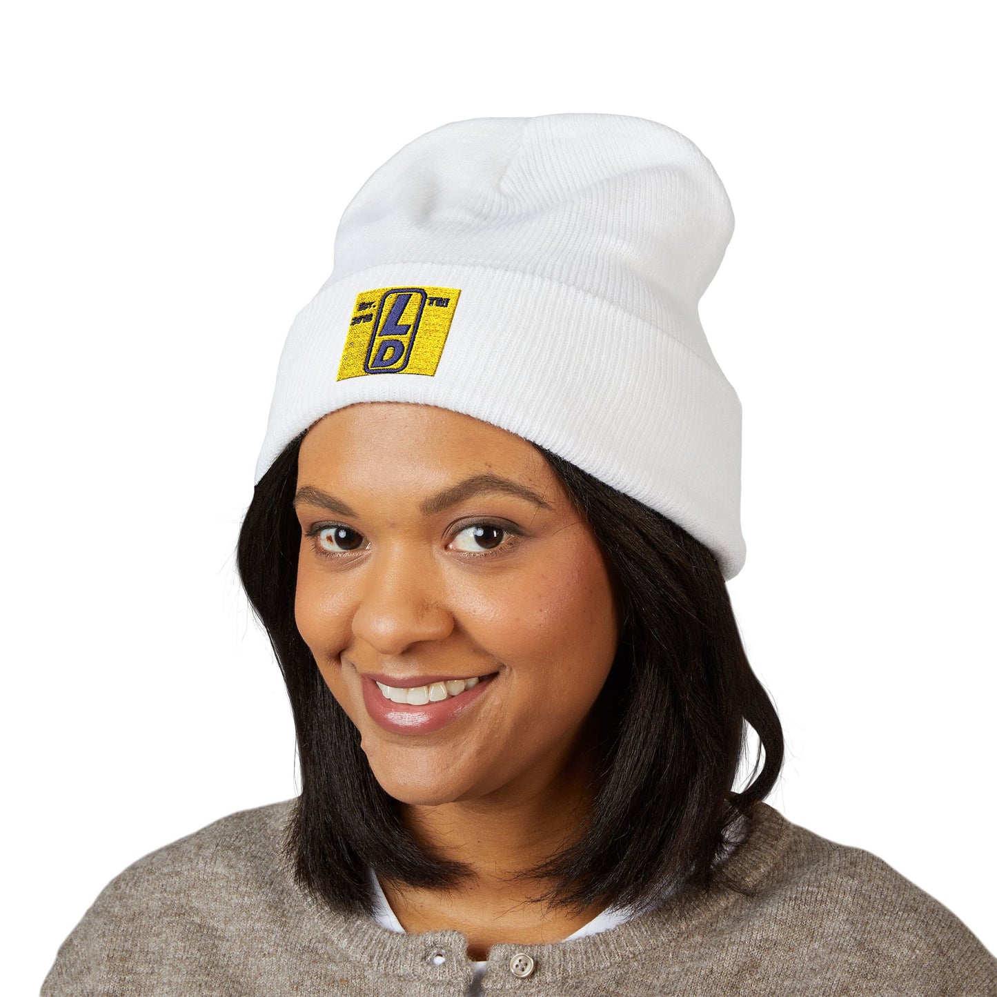 Embroidered Classic Cuffed Beanie official logo upright initials