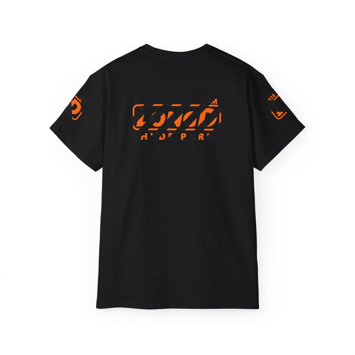 LongD Hyde Park positive 12-striped 4-print logo (Halloween colors) cotton tee