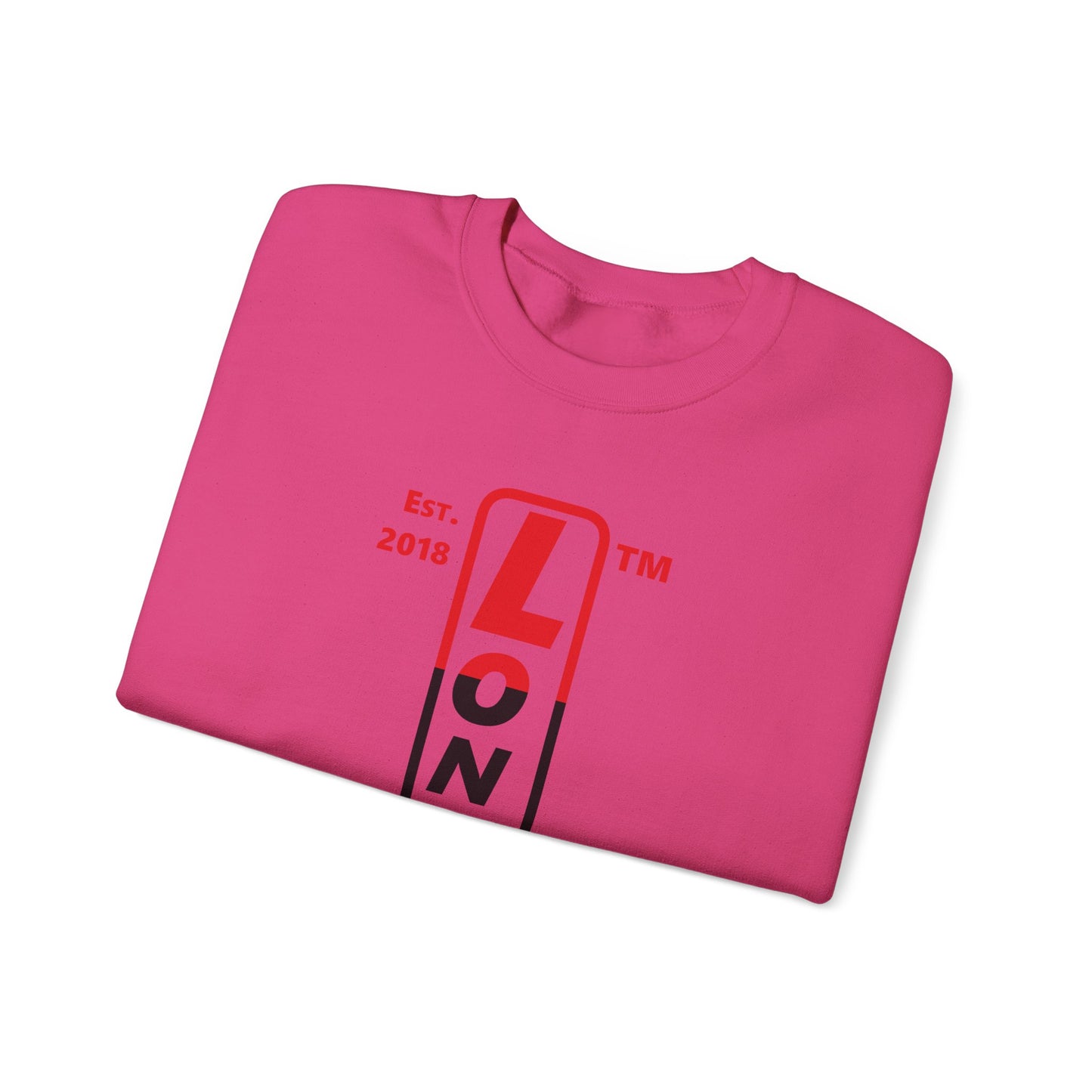 LongD positive horizontal 3-striped Chicago upright logo crewneck sweatshirt (Juneteenth colors)